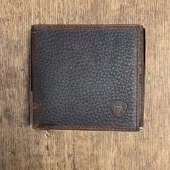 Guadalajara Western Wear Accessories Ariat Men's Bi-Fold Wallet Shield Concho Dark Copper