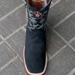 Guadalajara Western Wear Men Los Altos Nobuck Black Wide Square Toe Cowboy Boots 7 Guadalajara Western Wear Men Los Altos Nobuck Black Wide Square Toe Cowboy Boots