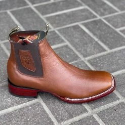 Guadalajara Western Wear Los Altos Belmont Brown Wide Square Toe Botin Charro