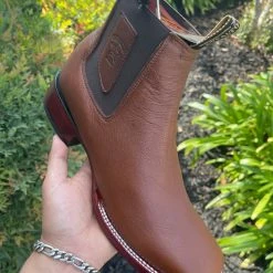 Guadalajara Western Wear Los Altos Belmont Brown Wide Square Toe Botin Charro
