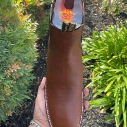 Guadalajara Western Wear Los Altos Belmont Brown Wide Square Toe Botin Charro