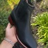 Guadalajara Western Wear Los Altos Belmont Black Wide Square Toe Botin Charro