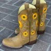 Reywelt Women Sunflower Floral Square Toe Cowgirl Boots 2 Reywelt Women Sunflower Floral Square Toe Cowgirl Boots