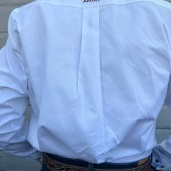 Guadalajara Western Wear Ariat Solid White Twill Classic Fit Shirt Men
