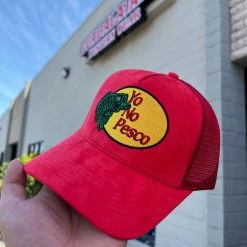 Guadalajara Western Wear Yo No Pesco Suede Red - Dandy Hats