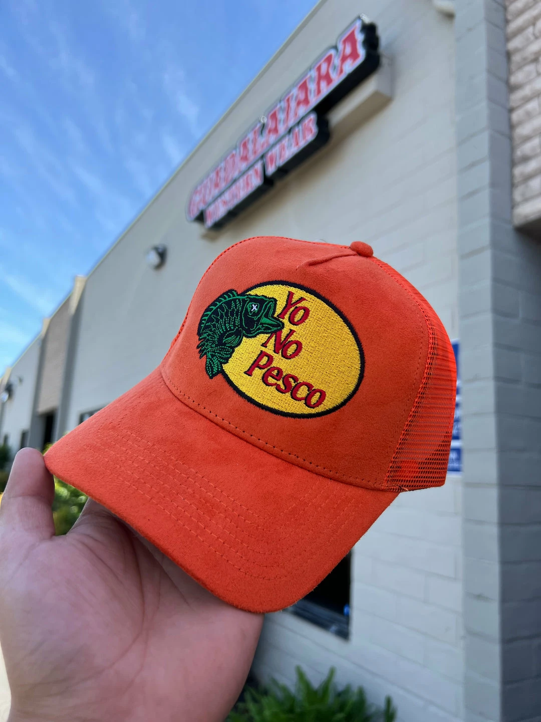 Guadalajara Western Wear Accessories Yo No Pesco Suede Orange - Dandy Hats 3 Guadalajara Western Wear Accessories Yo No Pesco Suede Orange - Dandy Hats