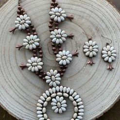 Guadalajara Western Wear White Floral Squash Blossom Women