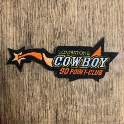 Guadalajara Western Wear Tombstone Black / Orange Patch (Peel & Stick Patch)