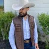 Cuadra Men's Lamb Brown Woven Vest 2 Cuadra Men's Lamb Brown Woven Vest
