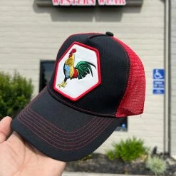 Guadalajara Western Wear Gallo Black/Red Cap Accessories