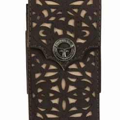 Guadalajara Western Wear Leather Tooled Cell Phone Case Toro
