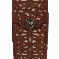 Guadalajara Western Wear Leather Tooled Cell Phone Case Gallo