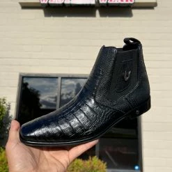Cuadra Vestigium Black Caiman Belly Chelsea Boot Men 9 Cuadra Vestigium Black Caiman Belly Chelsea Boot Men