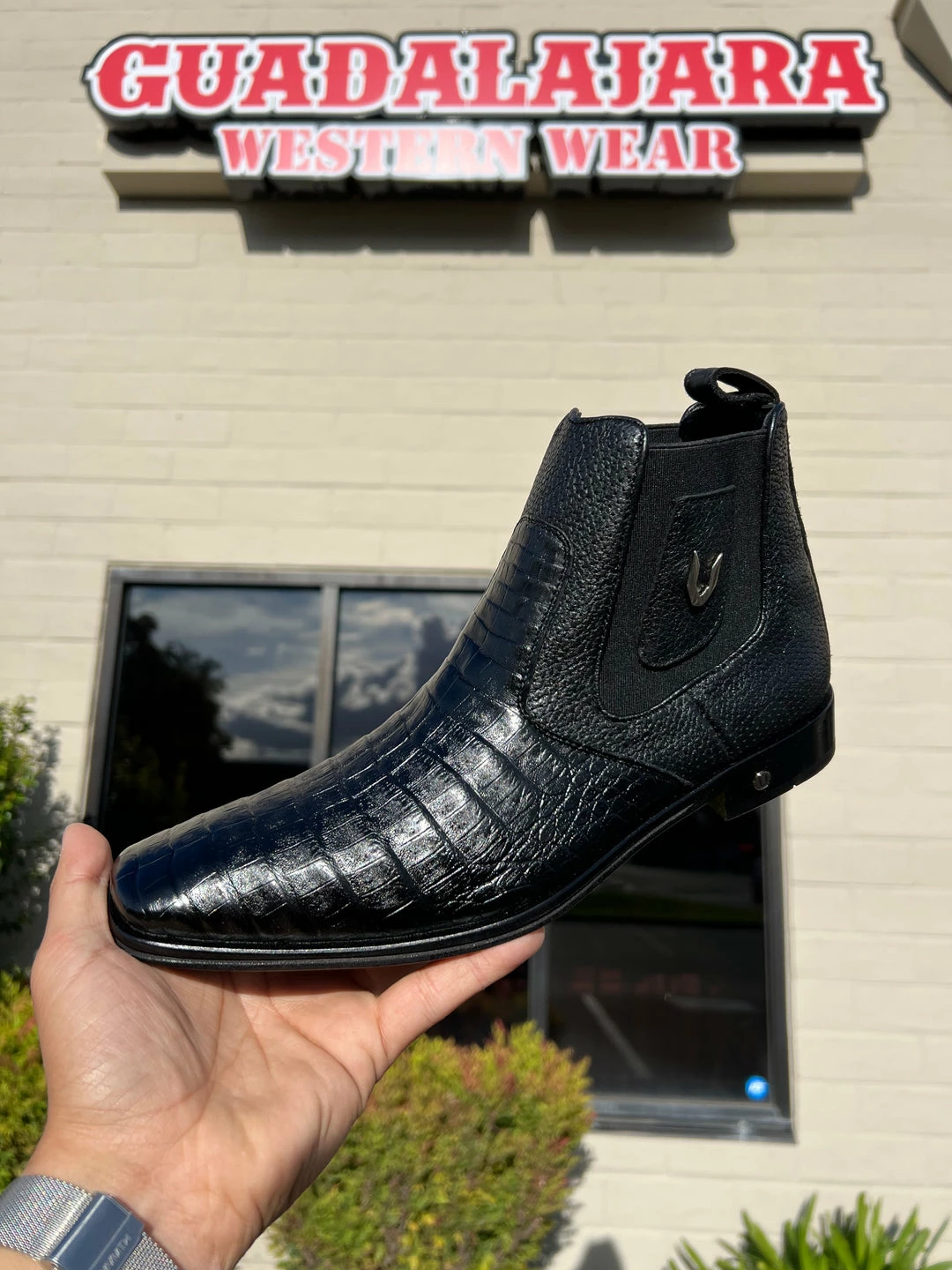 Cuadra Vestigium Black Caiman Belly Chelsea Boot Men 4 Cuadra Vestigium Black Caiman Belly Chelsea Boot Men