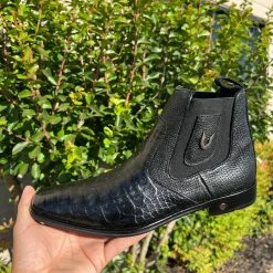 Cuadra Vestigium Black Caiman Belly Chelsea Boot Men 13 Cuadra Vestigium Black Caiman Belly Chelsea Boot Men