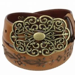 Guadalajara Western Wear Women Cuadra Cowhide Leather Belt