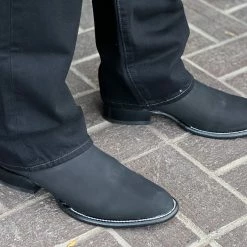Guadalajara Western Wear Men Los Altos Nobuck Negro Botin Chelsea