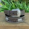 Guadalajara Western Wear Ariat Men Floral Concho Leather Belt
