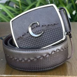 Guadalajara Western Wear Cuadra Grey Modern Fashion Leather Belt