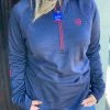 Guadalajara Western Wear Ariat Women Tek Team 1/2 Zip Navy Heather