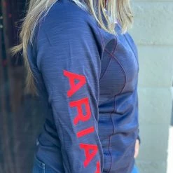 Guadalajara Western Wear Ariat Women Tek Team 1/2 Zip Navy Heather