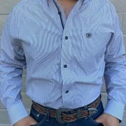 Guadalajara Western Wear Ariat Pro Dayne Mini Stripe Classic Long Sleeve Shirt Men