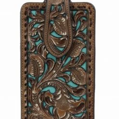 Guadalajara Western Wear Nocona Leather Tooled Floral Cell Phone Case Accessories