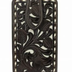 Guadalajara Western Wear Nocona Leather Tooled Floral Cell Phone Case