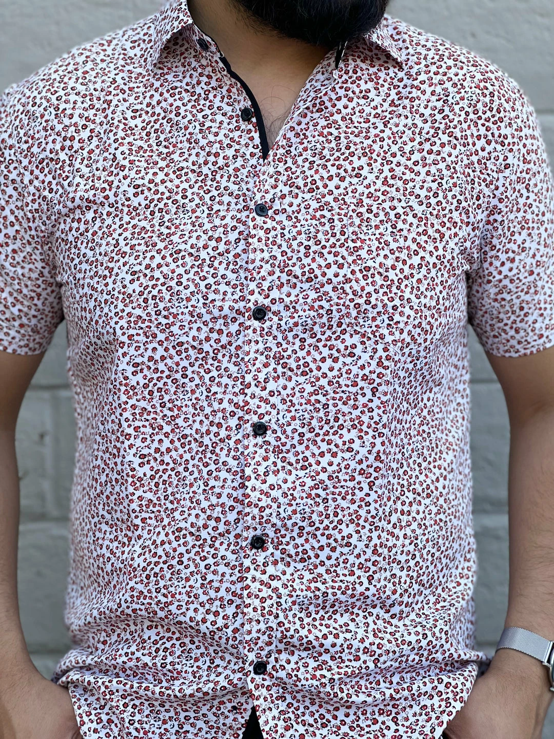 Guadalajara Western Wear Men's Italian Print Short Sleeve Shirt - D420 3 Guadalajara Western Wear Men's Italian Print Short Sleeve Shirt - D420