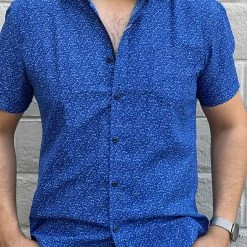 Guadalajara Western Wear Men's Italian Print Short Sleeve Shirt - D387