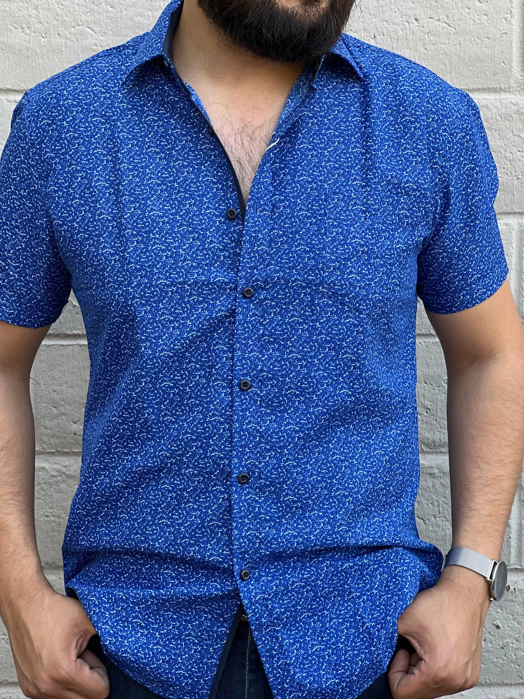 Guadalajara Western Wear Men's Italian Print Short Sleeve Shirt - D387 3 Guadalajara Western Wear Men's Italian Print Short Sleeve Shirt - D387