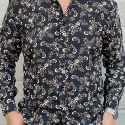 Guadalajara Western Wear Men's Italian Print Long Sleeve Shirt - B556