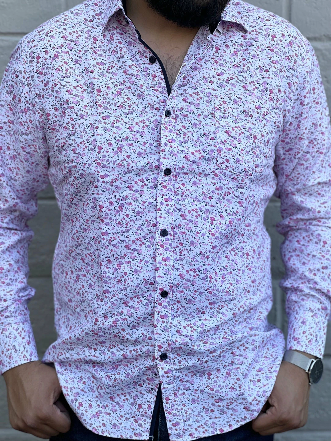 Guadalajara Western Wear Men's Italian Print Long Sleeve Shirt - B588 3 Guadalajara Western Wear Men's Italian Print Long Sleeve Shirt - B588