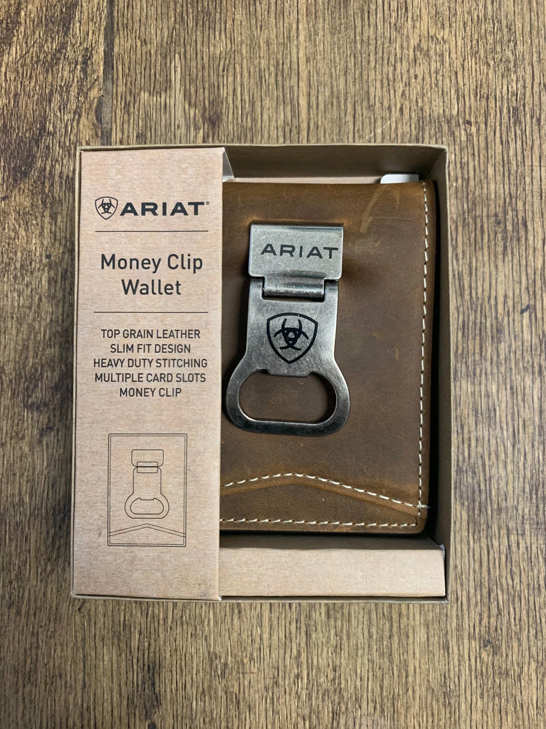 Guadalajara Western Wear Ariat Mens Bifold Bottle Opener Money Clip Accessories 3 Guadalajara Western Wear Ariat Mens Bifold Bottle Opener Money Clip Accessories