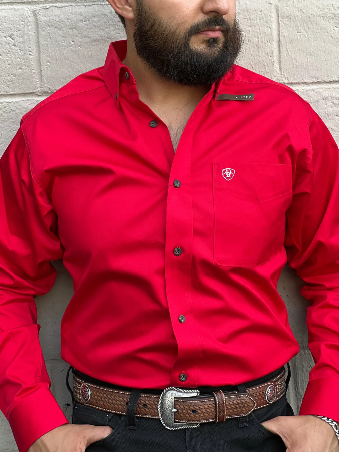 Guadalajara Western Wear Ariat Red Team Logo Sleeve Classic Long Shirt 4 Guadalajara Western Wear Ariat Red Team Logo Sleeve Classic Long Shirt