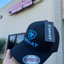 Guadalajara Western Wear Accessories Ariat Logo Blue / Black Cap