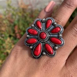 Guadalajara Western Wear Red Blossom Women