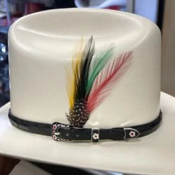 Guadalajara Western Wear Men 500X Johnson Copa Alta 4 3/4" Falda Corta 3" Toquilla Avestruz Negro 9 Guadalajara Western Wear Men 500X Johnson Copa Alta 4 3/4