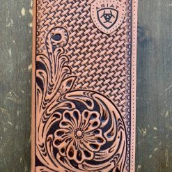Guadalajara Western Wear Ariat Men's Flower Embossed Logo Rodeo Wallet