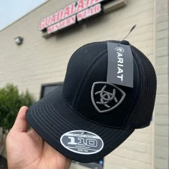 Guadalajara Western Wear Ariat Grey/Blk Logo Patch Cap Accessories