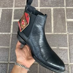 Guadalajara Western Wear Men Los Altos Piel Negro Botin Chelsea