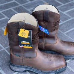 Men Ariat WorkHog XT Patriot Waterproof Carbon Toe Work Boot