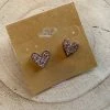 Guadalajara Western Wear Women Champagne Heart Studs