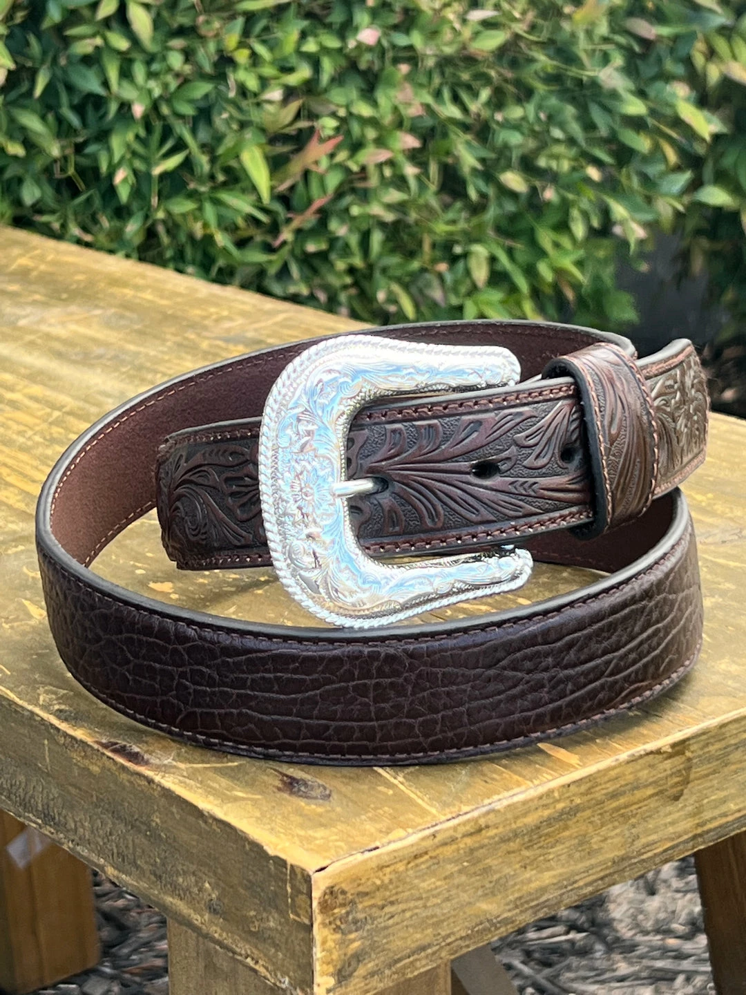 Guadalajara Western Wear Nocona Men's Brown Bullhide Belt 3 Guadalajara Western Wear Nocona Men's Brown Bullhide Belt