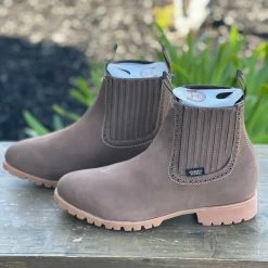 Guadalajara Western Wear Original Michel Charro Nobuk Taupe Industrial Sole Botines Men