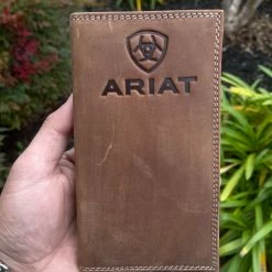 Guadalajara Western Wear Ariat Mens Came Suede Rodeo Wallet/ Checkbook Cover