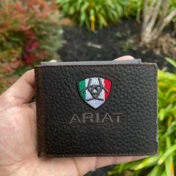 Guadalajara Western Wear Ariat Mens Mexico Logo Removable Pass Case Wallet Accessories