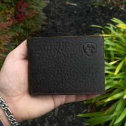 Guadalajara Western Wear Ariat Mens Dark Chocolate Bi-Fold Wallet