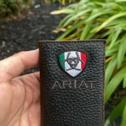Guadalajara Western Wear Accessories Ariat Mens Mexico Logo Tri-Fold Wallet
