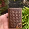 Guadalajara Western Wear Accessories Ariat Mens Walnut Tri-Fold Wallet 1 Guadalajara Western Wear Accessories Ariat Mens Walnut Tri-Fold Wallet